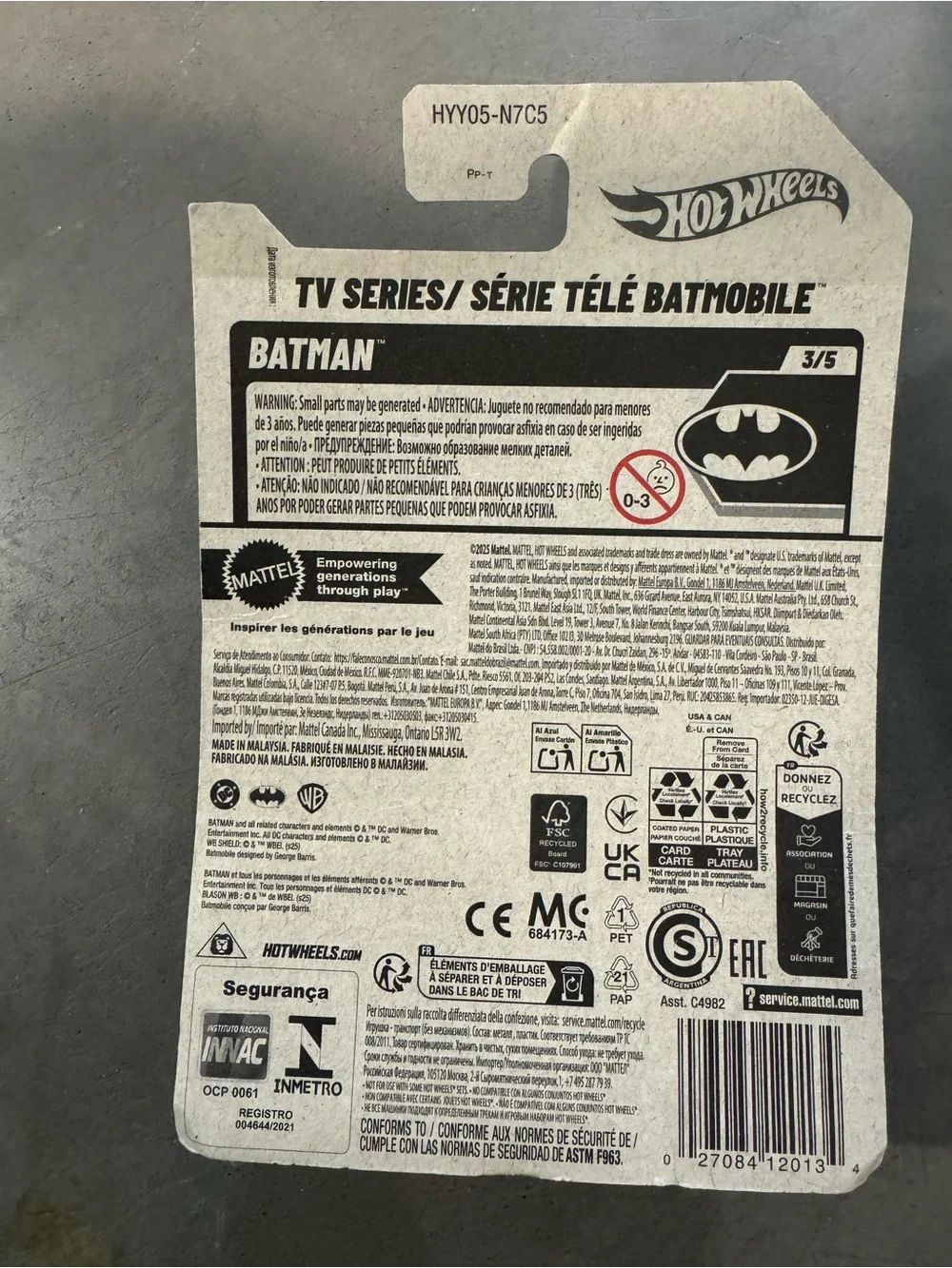 Hot Wheels Batman Red TV series Batmobile Toy Car- collect them all!